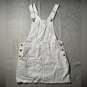 White Denim Overall Dress
